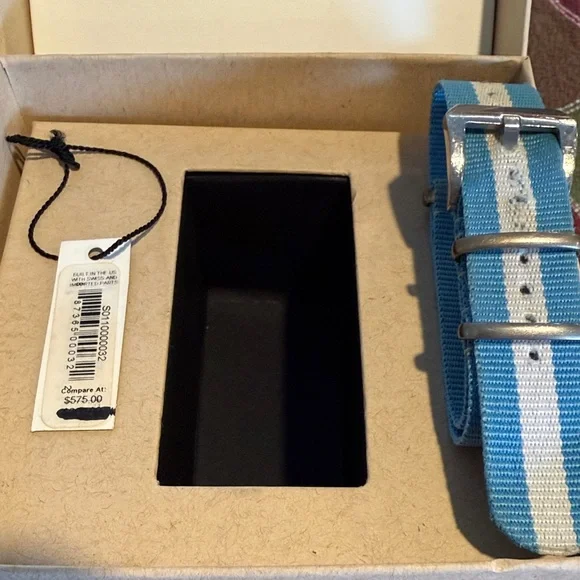 Shinola Watch with Vibrant Orange and Cool Blue Straps *Battery Not Included * - Picture 7 of 9